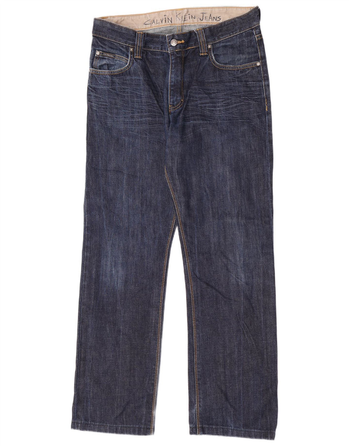 Calvin Klein Lige Jeans til kvinder W33 L31 Marineblå