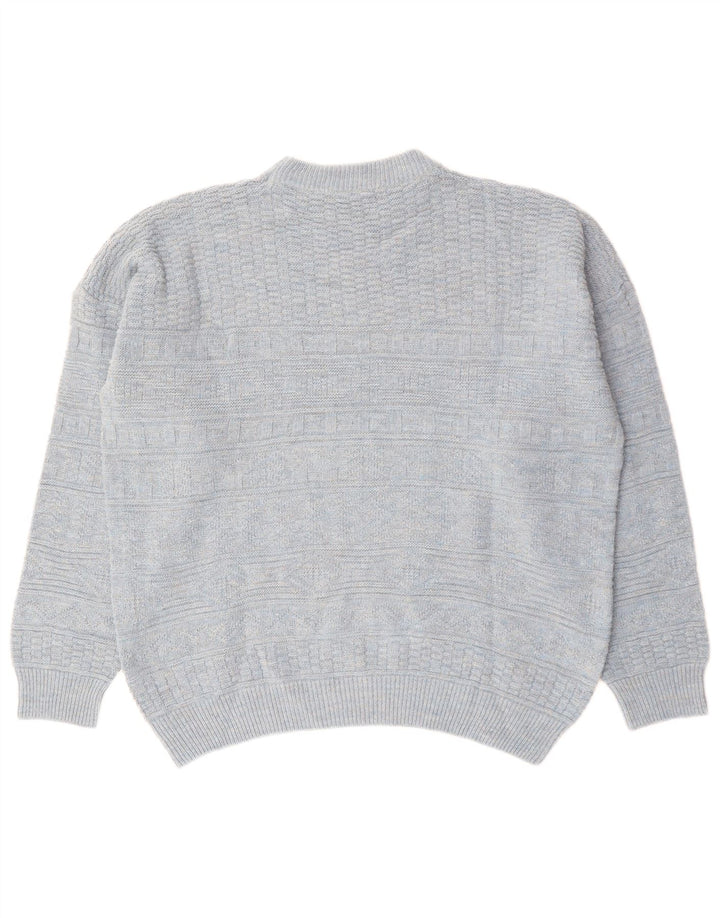 Vintage herre sweater med rund hals XL grå
