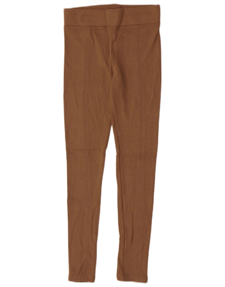 Topshop Dame Leggings UK 12 Medium Brun Viscose