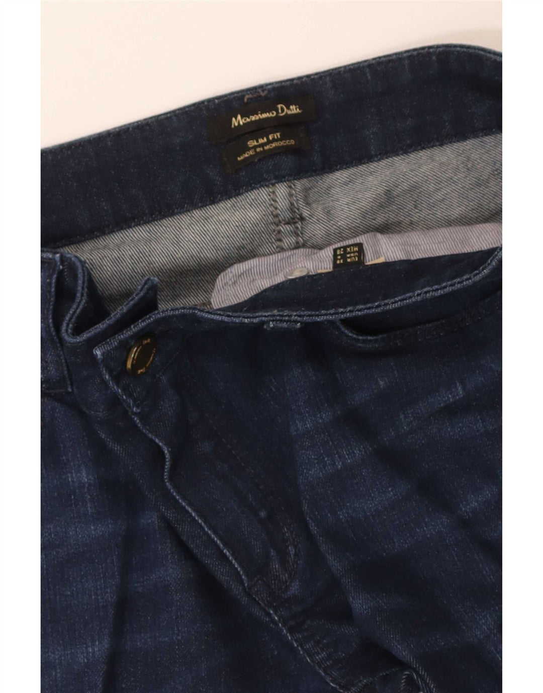 Massimo Dutti Dame Slim Jeans EU 38 Small W28 L32 Navy Blue