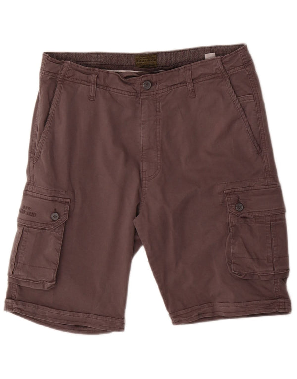 VINTAGE Herre Cargo Shorts W32 Medium Brown