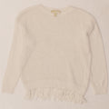 MICHAEL KORS Womens Boat Neck Jumper Sweater UK 14 Medium White Cotton Vintage Michael Kors and Second-Hand Michael Kors from Messina Hembry 