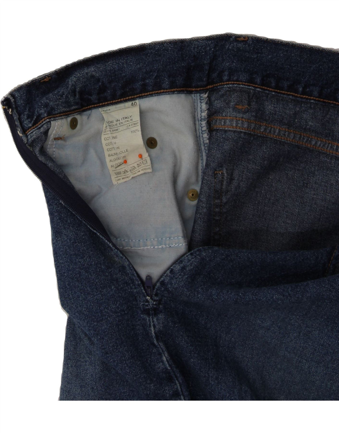 SISLEY Womens Denim Skirt IT 40 Small W28 Blue Cotton Vintage Sisley and Second-Hand Sisley from Messina Hembry 