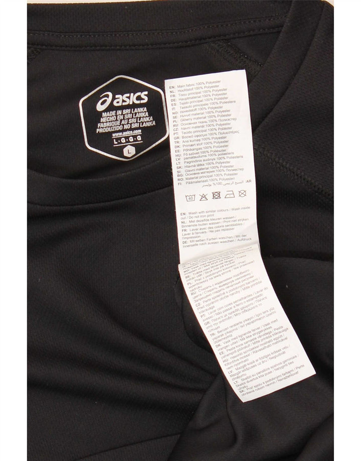 Asics Herre T-Shirt Top Stor Sort Polyester