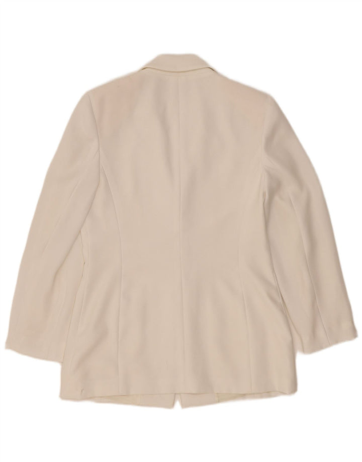 Luisa Spagnoli Dame Blazer Jakke IT 44 Medium White Acetate