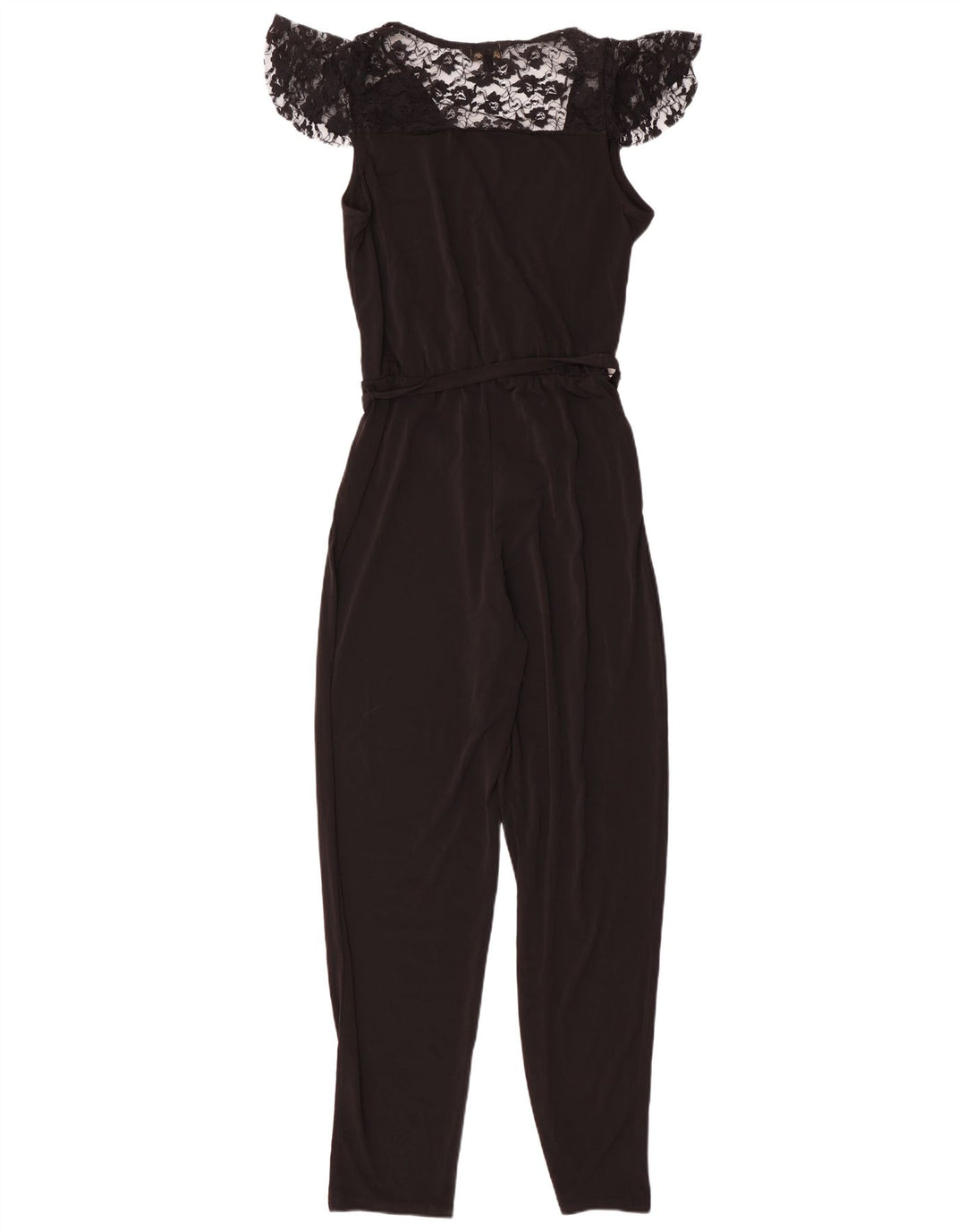 Lipsy Dame Kortærmet Jumpsuit UK 10 Small Black Polyester
