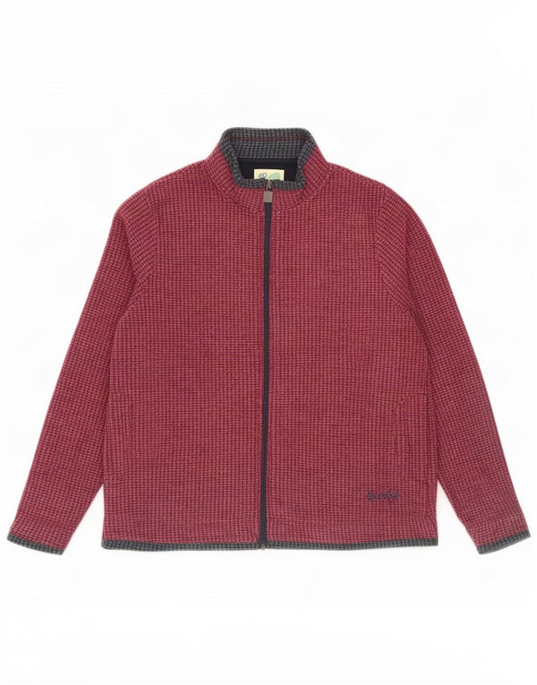 Weird Fish Dame fleecejakke UK 20 2XL Burgundy Colourblock Polyester