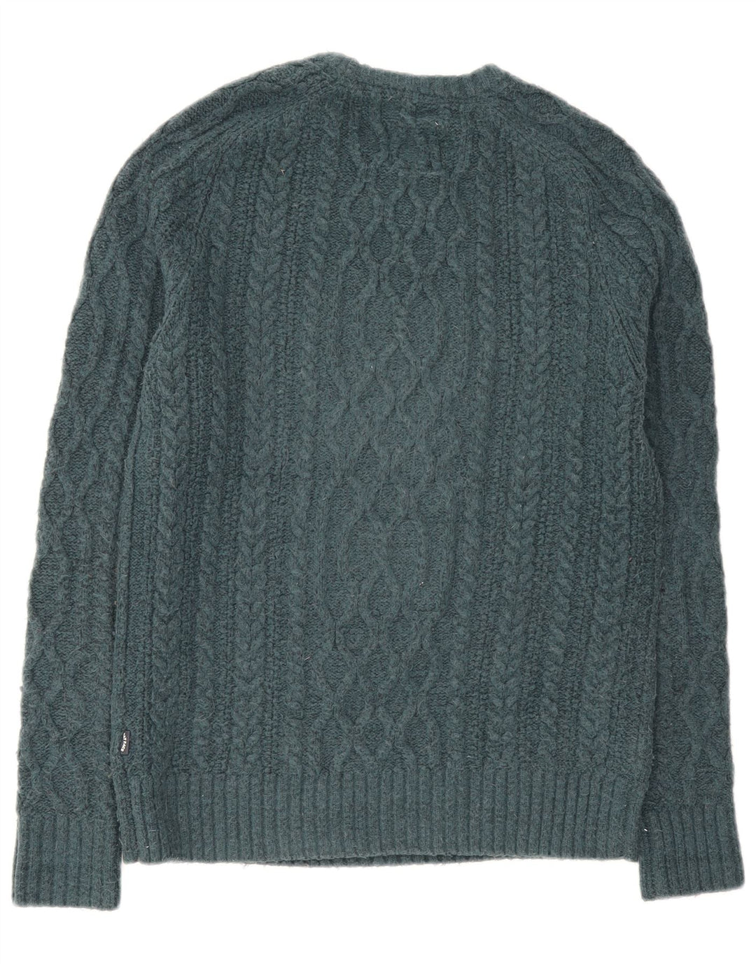 Fedt ansigt til mænd med rund hals sweater lille grøn uld
