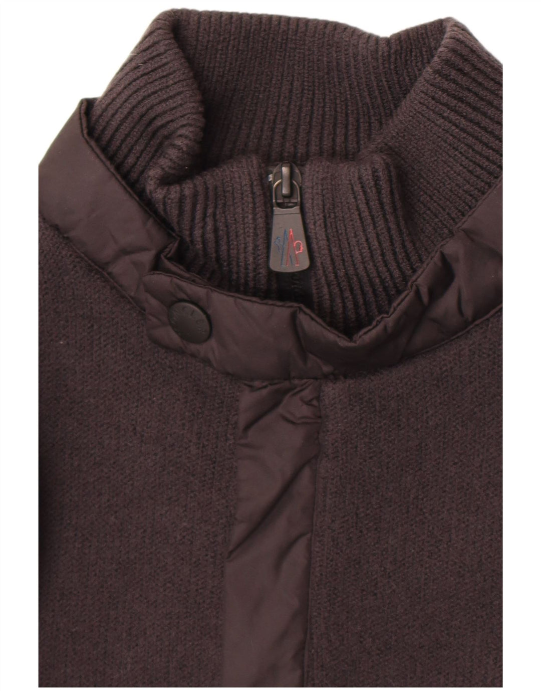 Moncler Herre Zip Neck Jumper Sweater Stor Grå Uld