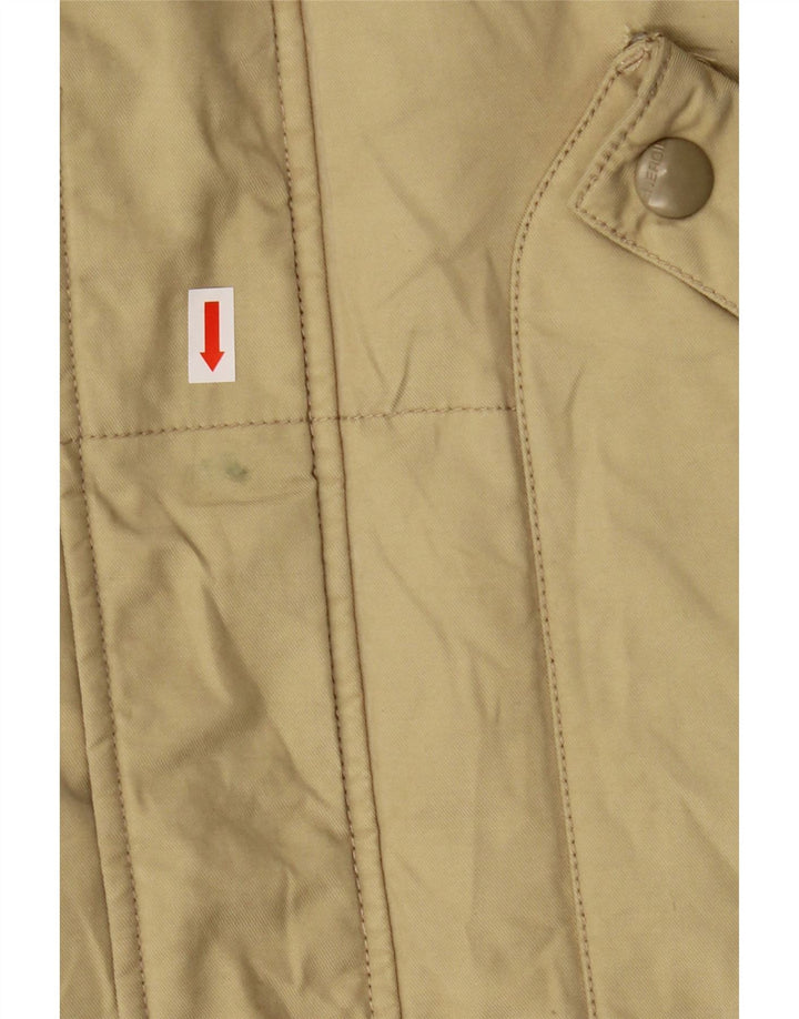 Energie Herre hættepolstret jakke UK 40 Stor Beige Nylon
