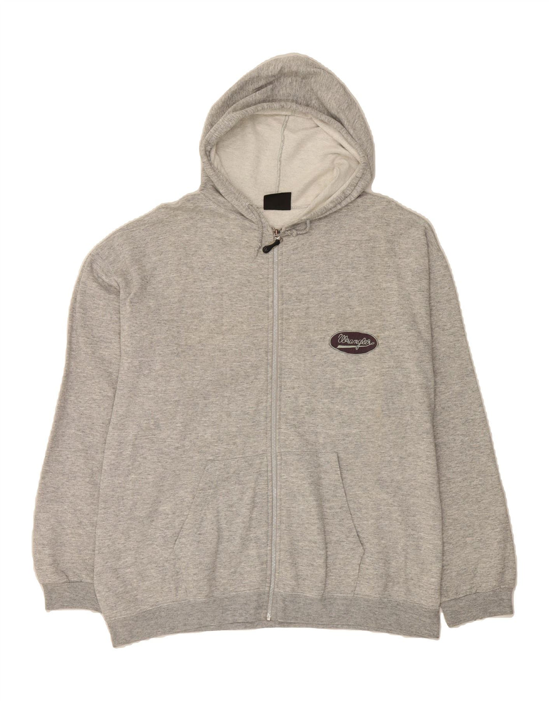 WRANGLER Mens Zip Hoodie Sweater XL Grey Cotton Vintage Wrangler and Second-Hand Wrangler from Messina Hembry 