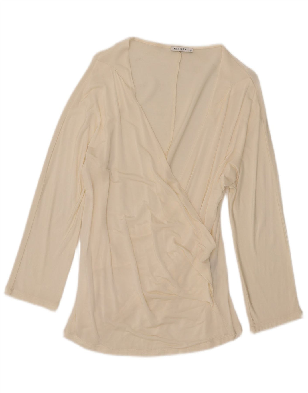 Marella Dame 3/4 ærmet bluse Top UK 18 XL Hvid