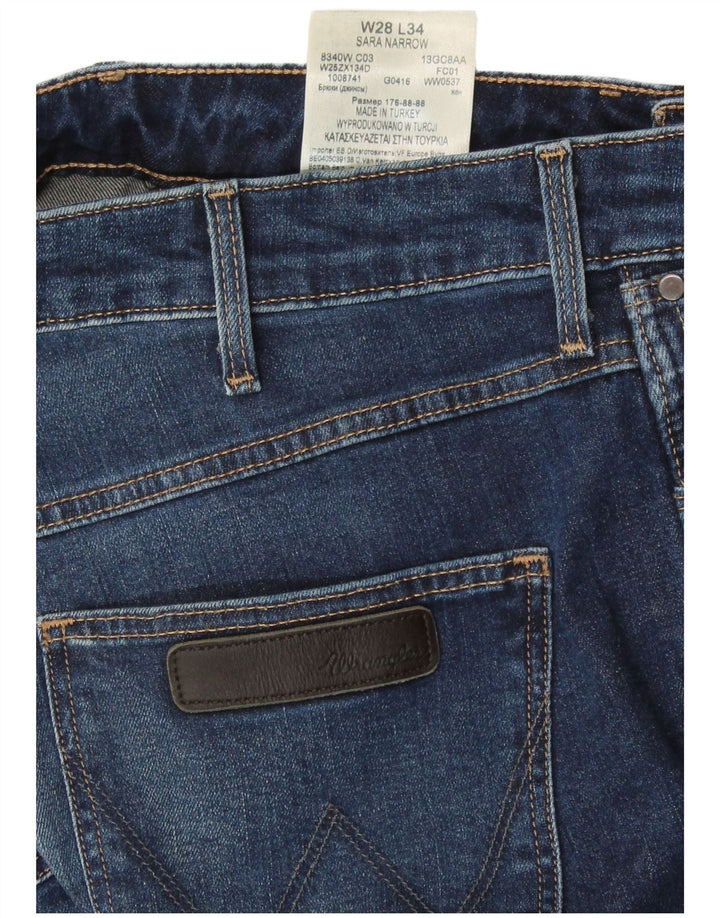 WRANGLER Dame Sara Narrow Straight Jeans W28 L34 Blå