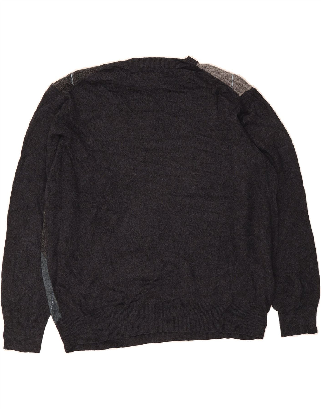 DOCKERS Mens Crew Neck Jumper Sweater XL Black Argyle/Diamond Acrylic Vintage Dockers and Second-Hand Dockers from Messina Hembry 