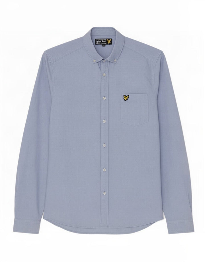 Lyle & Scott herreskjorte mellemblå bomuld