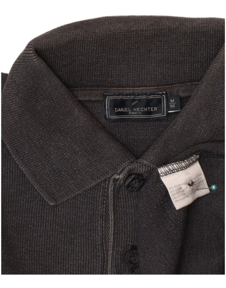 Daniel Hechter Herre Polo Neck Jumper Sweater IT 50 Medium Grå Bomuld