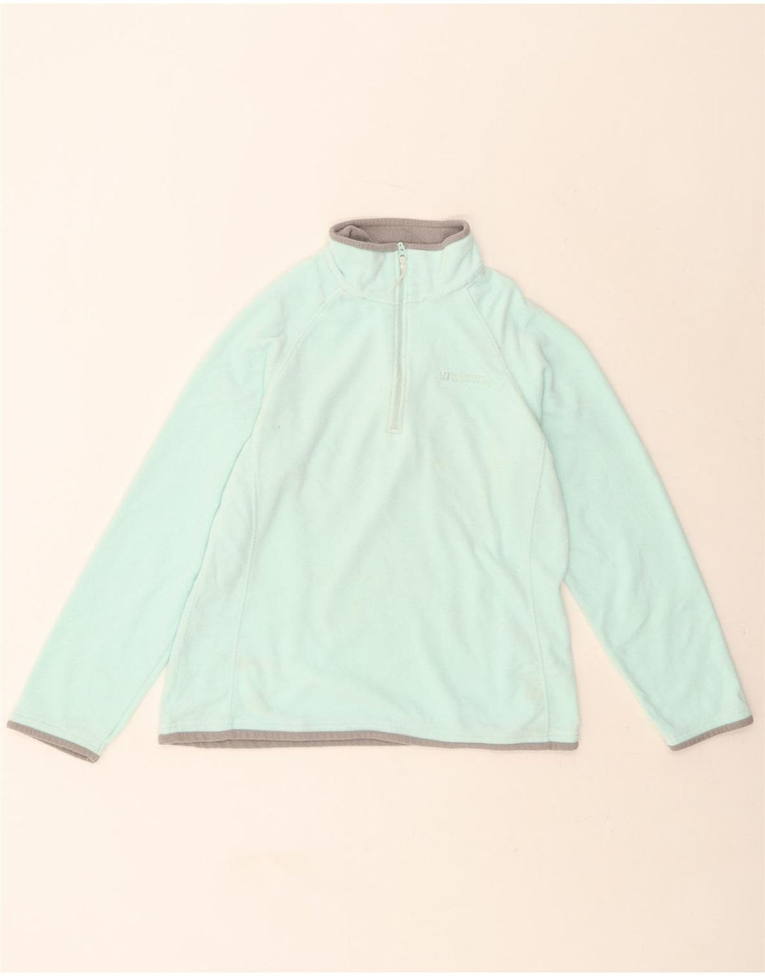 MOUNTAIN WAREHOUSE Womens Zip Neck Fleece Jumper UK 12 Medium Turquoise Vintage Mountain Warehouse and Second-Hand Mountain Warehouse from Messina Hembry 