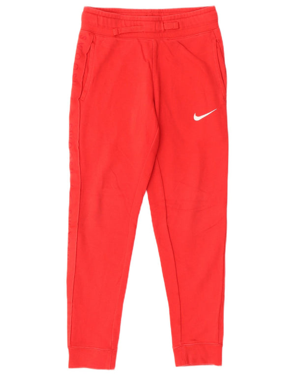 Nike Boys Swoosh Grafisk træningsdragt Bukser Joggers 8-9 år Small Red