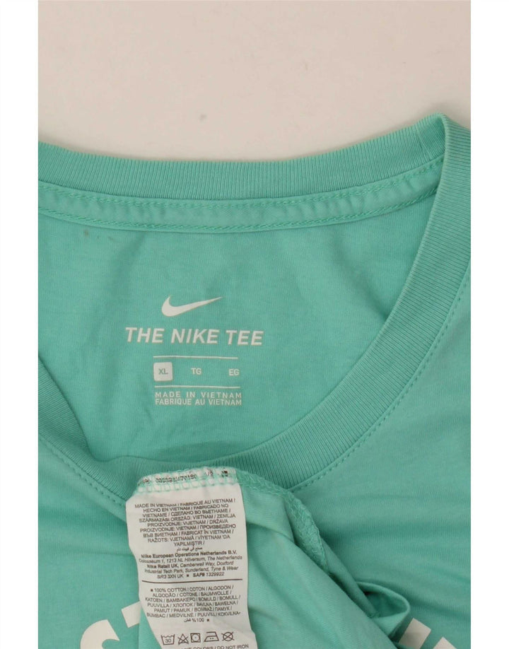 Nike grafisk T-shirt top til mænd XL turkis bomuld