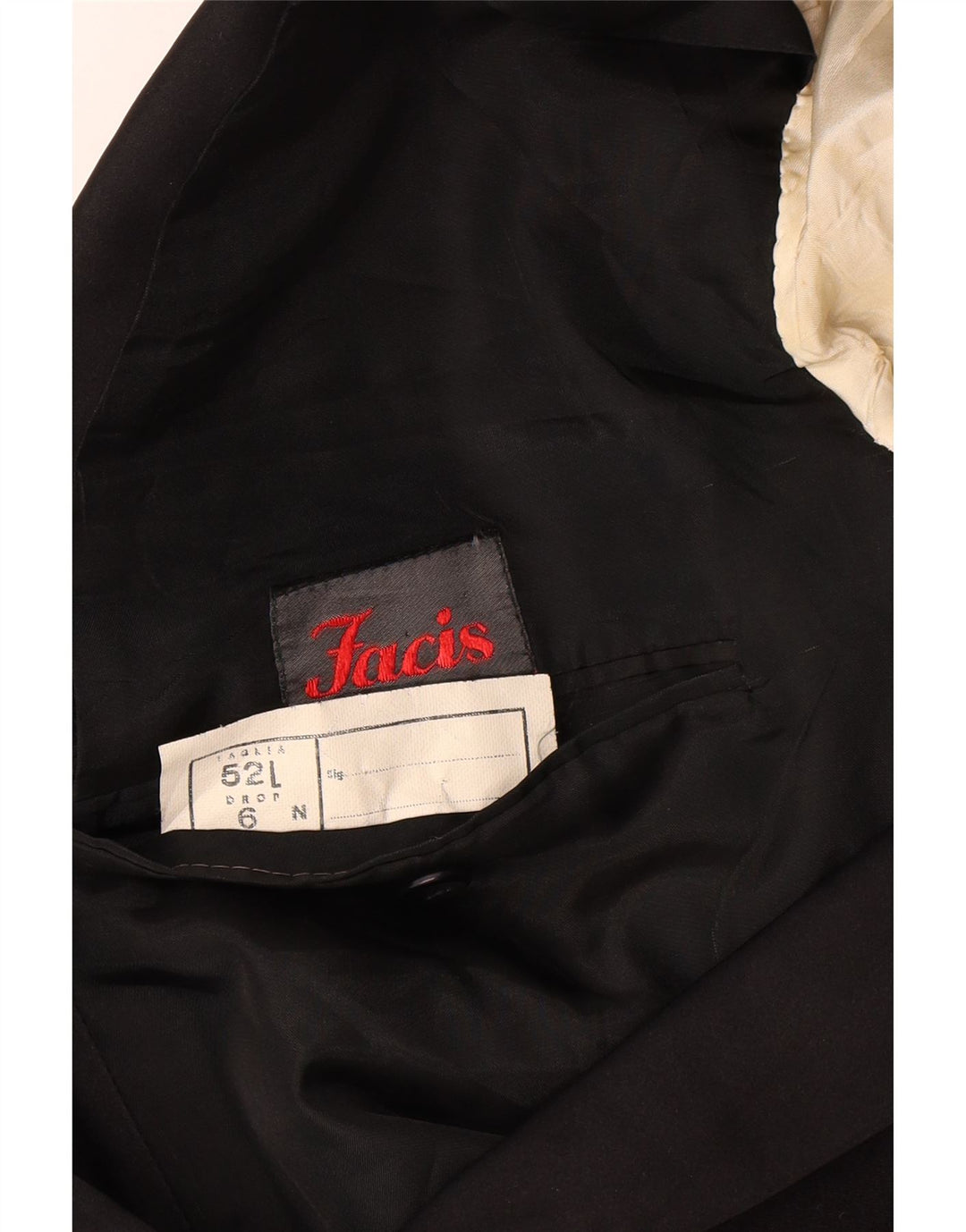 Facis Herre 1 Knap Blazer Jacket IT 52 XL Sort