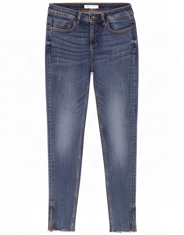 Zara Dame Skinny Jeans EU 38 Small W28 L28 Blå Bomuld