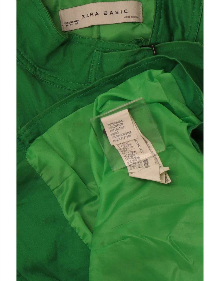 ZARA Utility Jacket til kvinder UK 18 XL Grøn bomuld