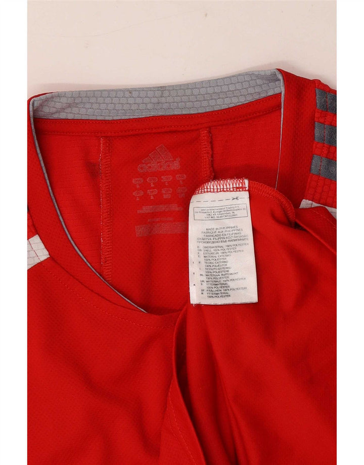 Adidas Kortærmet Regular T-Shirt Top Stor Rød Colourblock