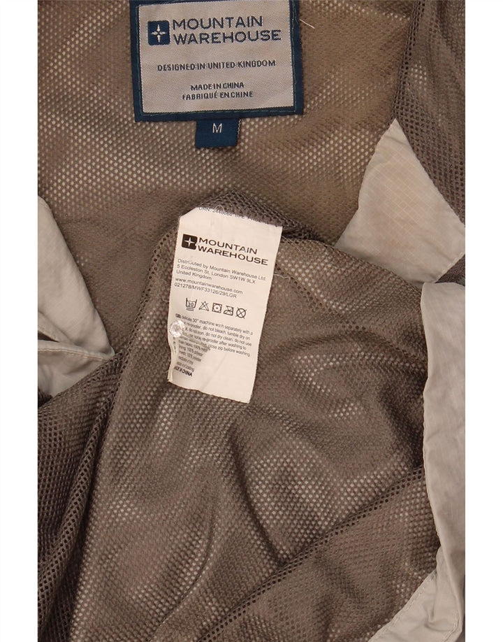 Mountain Warehouse Regnjakke med hætte til mænd UK 38 Medium Grå Polyester