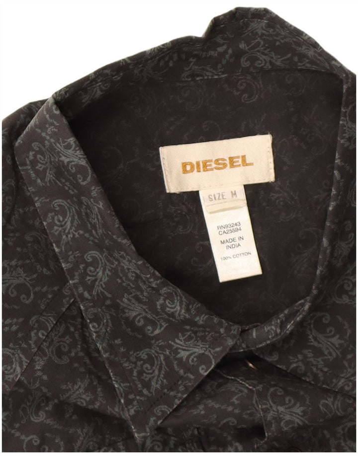 Diesel Herreskjorte Medium Sort Paisley Bomuld