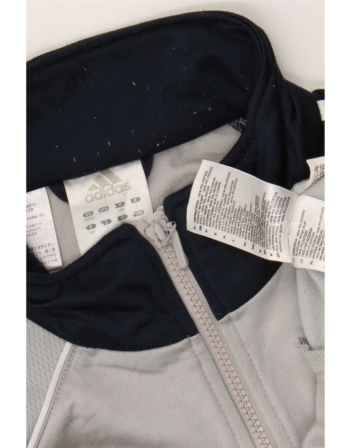 Adidas Træningsdragt til mænd Top jakke UK 42/44 Large Grey Colourblock Polyester