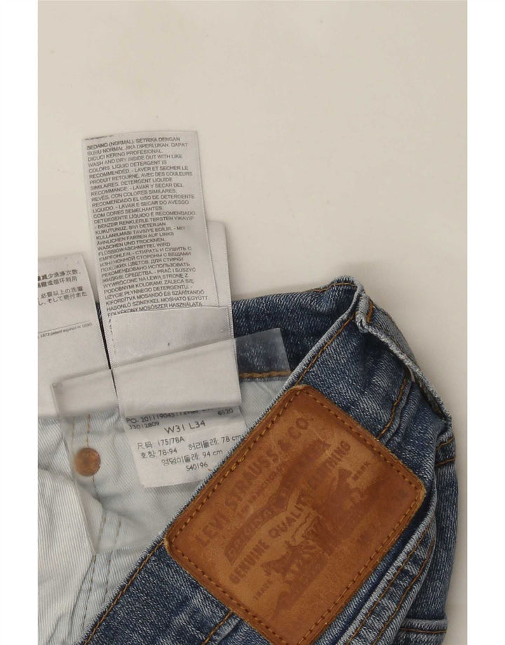 Levi's Men Distressed Slim Jeans W31 L29 Blå Bomuld