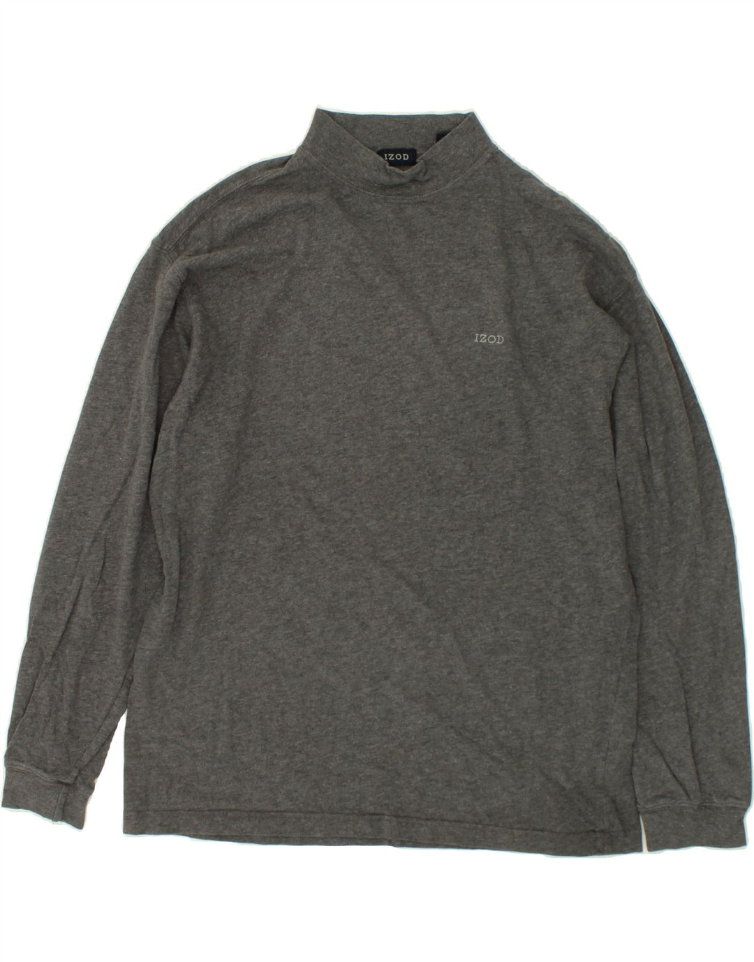 IZOD Mens Top Long Sleeve Medium Grey Cotton Vintage Izod and Second-Hand Izod from Messina Hembry 