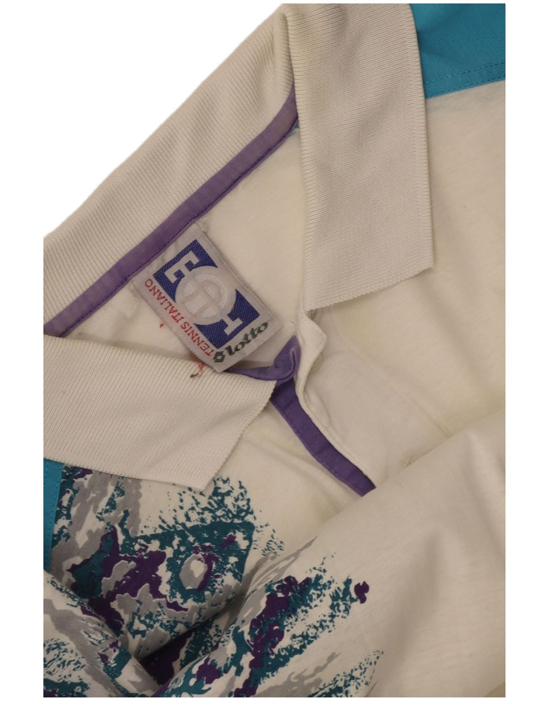 Lotto Herre Grafisk Polo Shirt Stor Hvid Colourblock