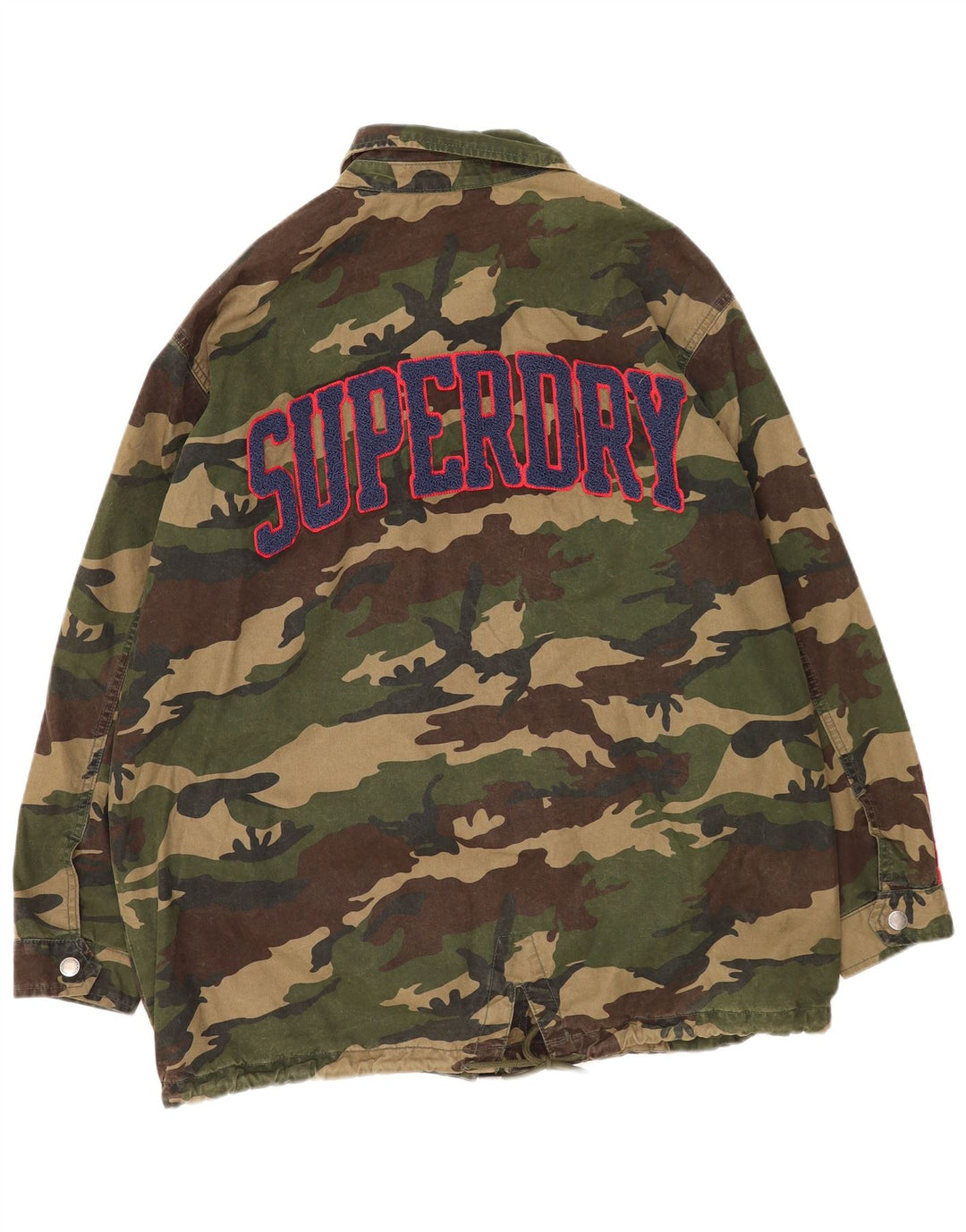 Superdry Graphic Utility Jacket UK 14 Large Khaki Camouflage