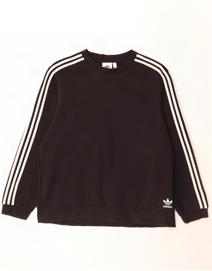 Adidas Herre Sweatshirt Jumper XL Sort Bomuld