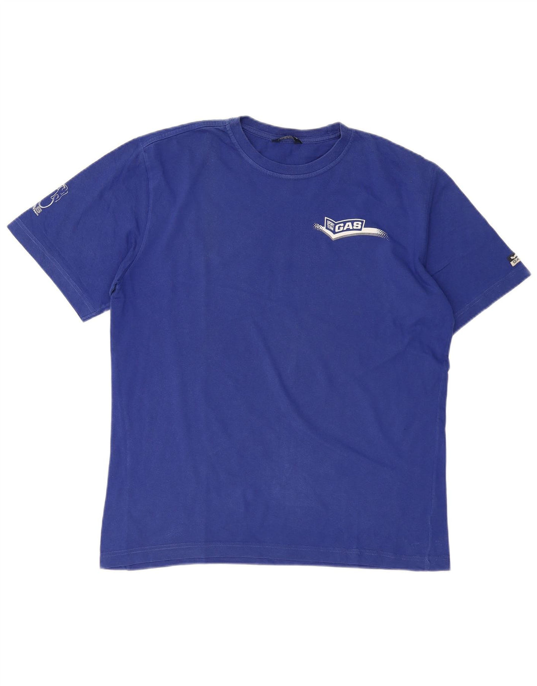 GAS Grafisk T-shirt top til mænd, stor blå bomuld