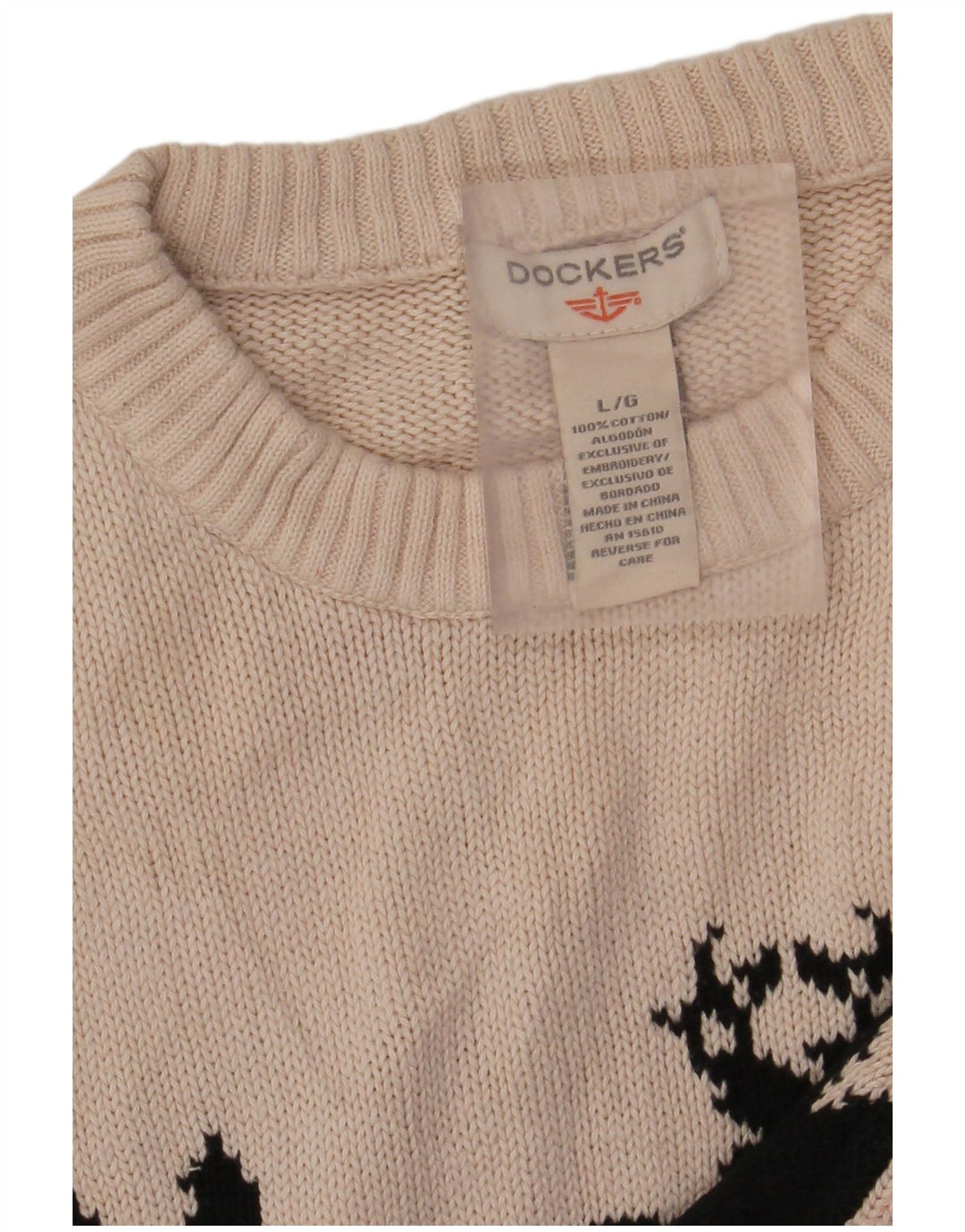 Dockers Herrevest Tank Top Large Red Fair Isle Cotton