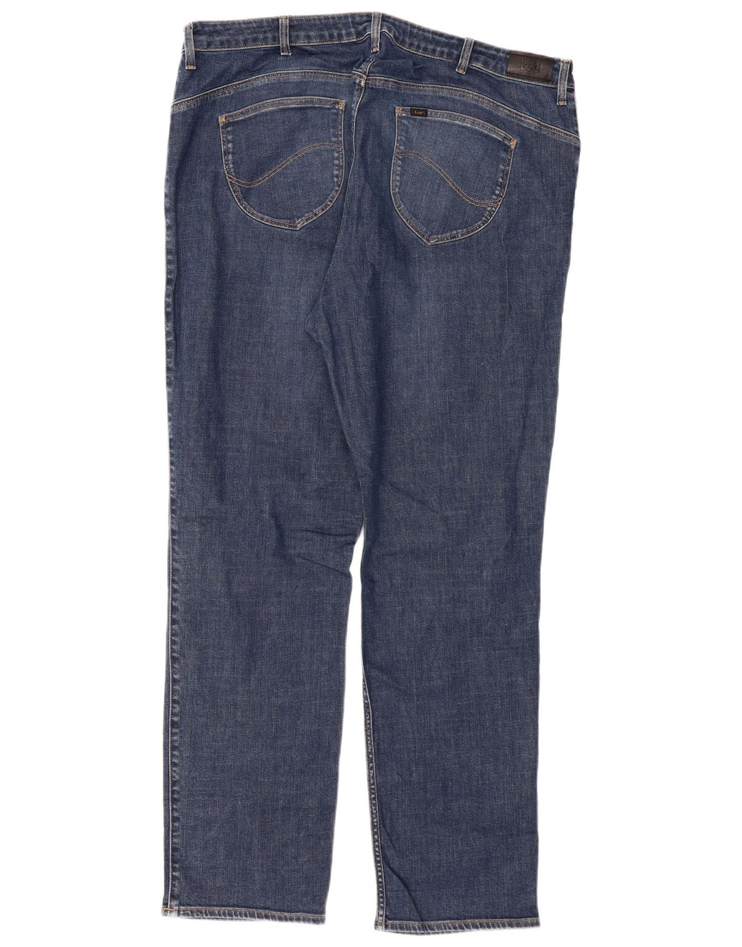 Lee Dame Straight Jeans W42 L33 Marineblå Bomuld