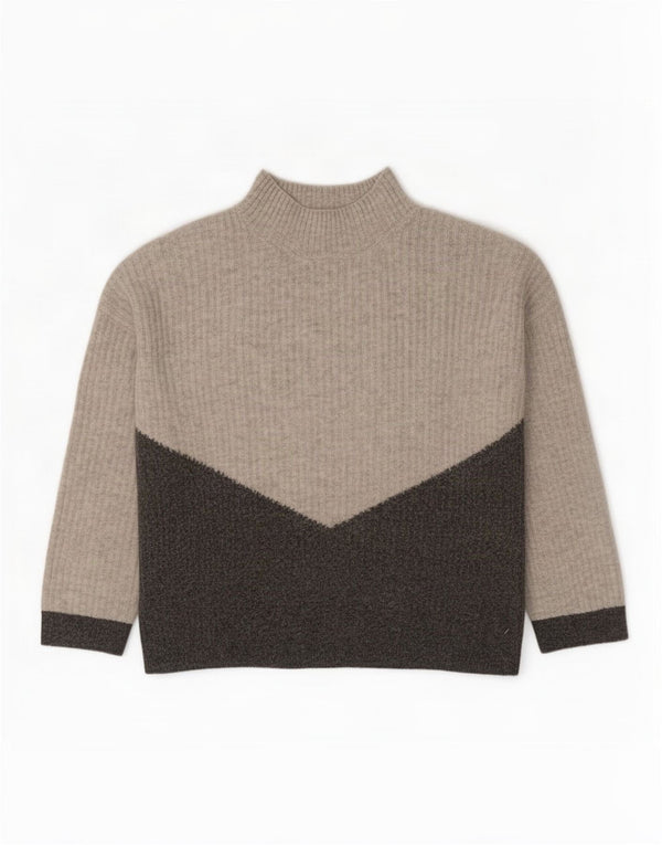 Marks & Spencer Dame Turtle Neck Jumper Sweater UK 10 Small Grey
