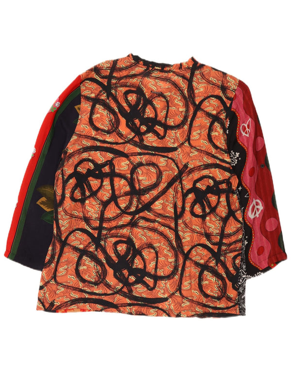 Desigual kvinders abstrakt mønster skjortebluse UK 18 XL Flerfarvet