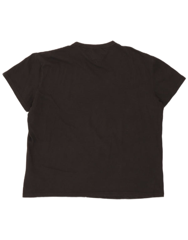 Tommy Hilfiger Dame T-Shirt Top UK 18 XL Sort Bomuld