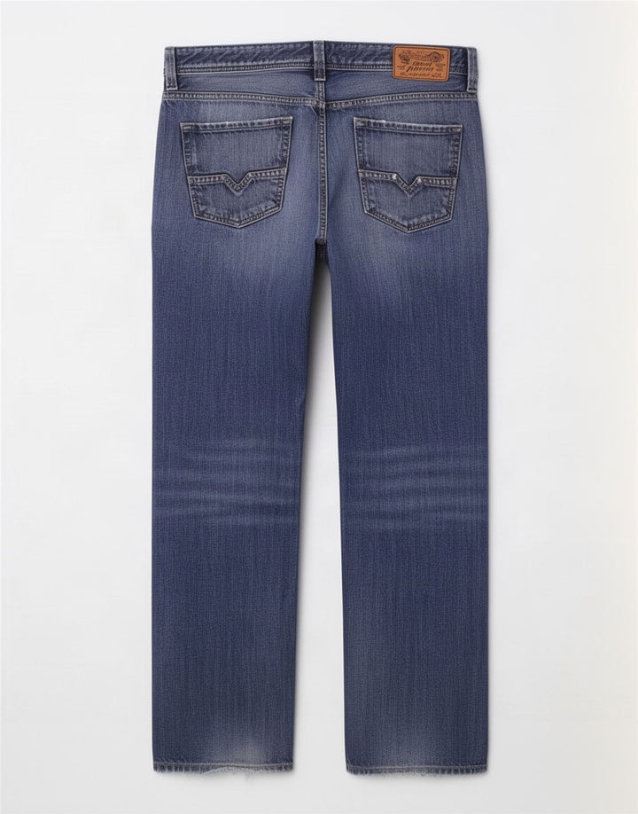 Diesel Herre Larkee Regular Straight Jeans W36 L32 Blå Bomuld