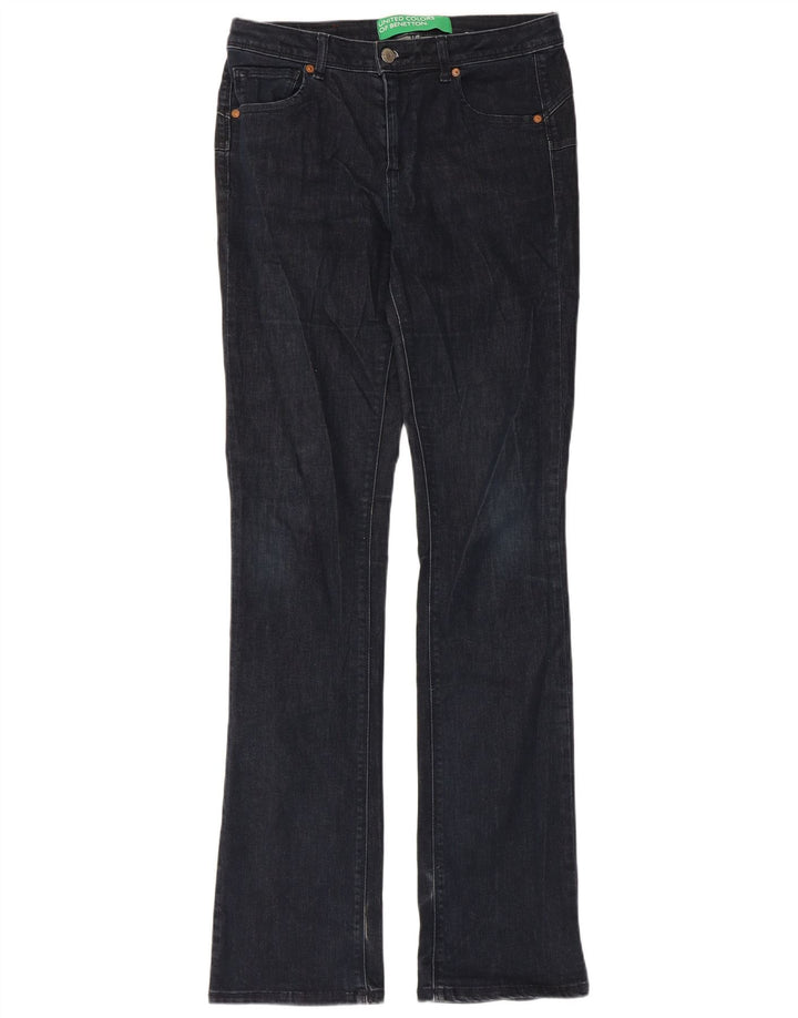 Benetton Dame Bootcut Jeans W30 L34 Marineblå