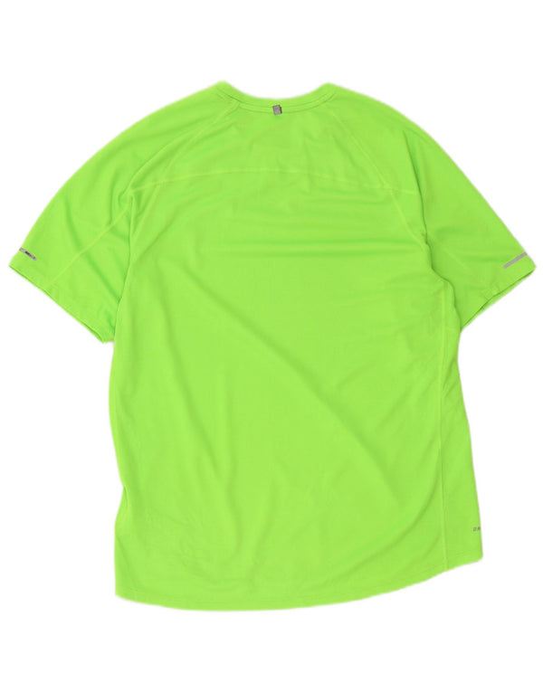 Nike Herre Dri Fit T-Shirt Top Stor Grøn Polyester