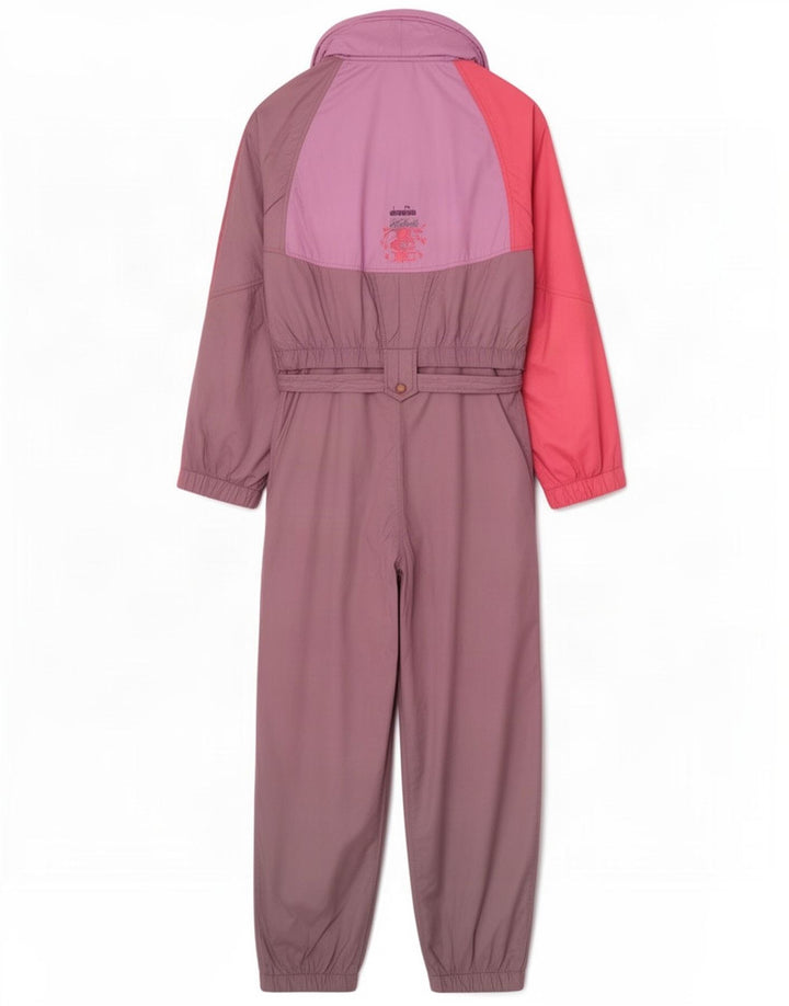Diadora Dame Ski Jumpsuit UK 10 Small Purple Colourblock Polyester