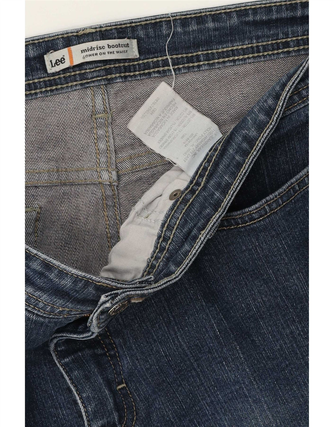 Lee Dame Mid Rise Bootcut Jeans US 12 Large W32 L31 Blue Cotton
