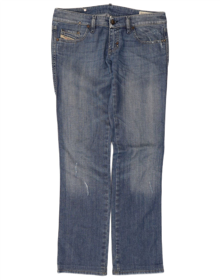 Diesel Dame Lhela Straight Jeans W28 L32 Blå Bomuld