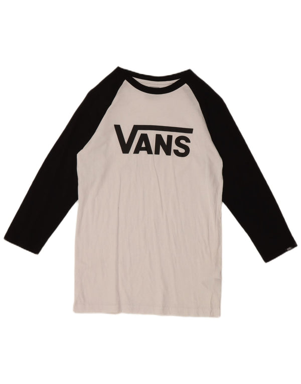 Vans Girls Grafisk Top Langærmet 12-13 År Stor Hvid Colourblock