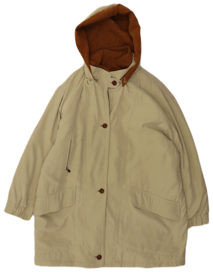 Ensign Dame Hooded Windbreaker Coat US 16 2XL Beige Polyester