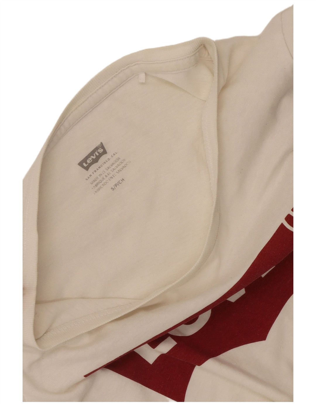 Levi's Dame Grafisk T-Shirt Top UK 10 Small White